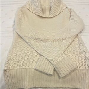 Cozy Cream Cowl Neck Sweater with Chunky Knit